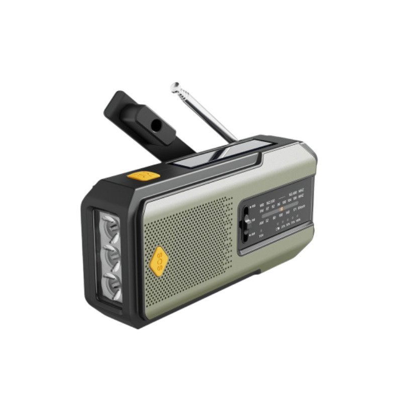 新款防灾多功能应急收音机手摇发电收音机户外太阳能充电收音机