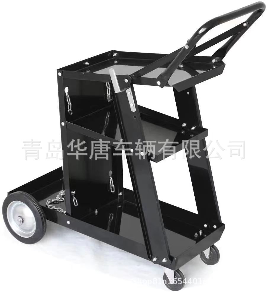 带把手四层抽屉可移动电焊机工具车电焊推车welding tool  cart