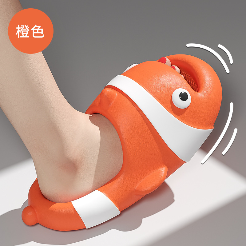 Parent-Child Children's Eva Slippers Home Summer Female Cute Clownfish Thick Bottom Non-Slip Men's Sandals Summer Wholesale