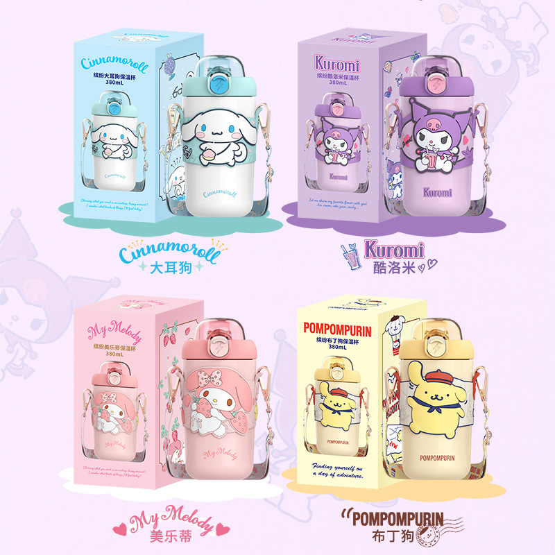 Sanrio Vacuum Cup 316 Stainless Steel Female Student Good-looking Water Cup Cute Children's Straw Internet Celebrity Male Cup