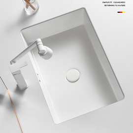 家用台下盆洗手盆洗脸盆嵌入式家用方形方形单盆浴室洗漱盆陶瓷盆