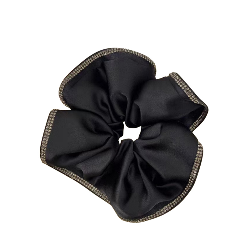 Korean Fashion Rhinestone Hair Band Large Intestine Ring Women's Headband 2023 New High-End Simple High-Grade Sense Flower-Shaped Hairpin for Updo