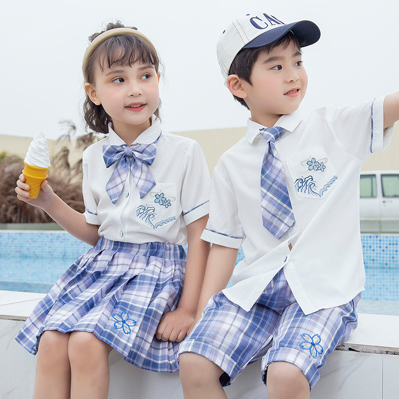 小学生校服jk制服套装学院风幼儿园男女儿童毕业入园证件照班服夏