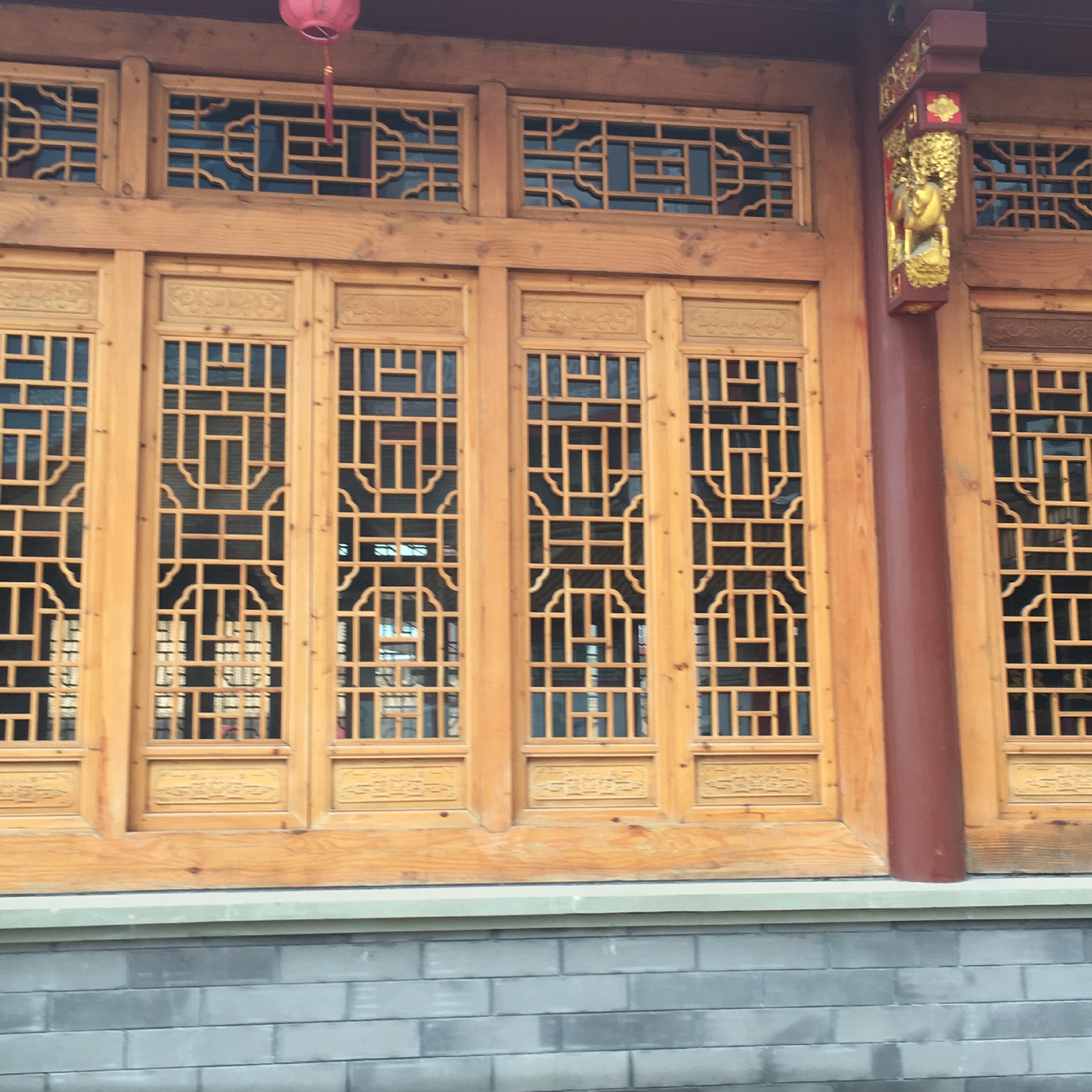 中式仿古实木门窗 寺庙宗祠酒楼民宿茶楼装饰木质镂空格栅门窗