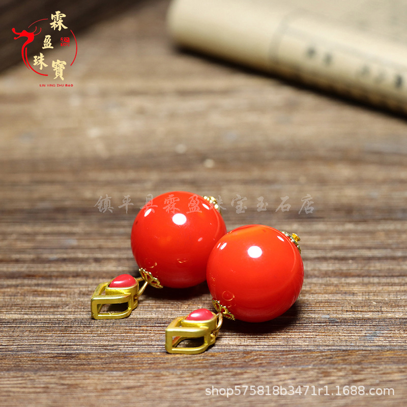 直播天然南红玛瑙吊坠锁骨链女简约气质转运珠项链黑绳吊坠批发