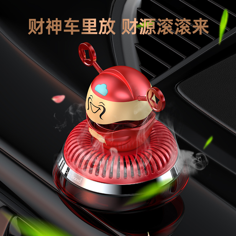 2023 Creative New Car Perfume Decoration Chinese Red God of Wealth Dashboard Deodorant Car Aromatherapy Decoration