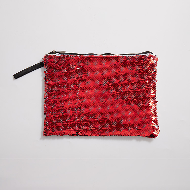 [Thermal Transfer White Body Material] Sequins Cosmetic Bag Large Capacity Portable Hand Wash Bag Portable Storage Bag