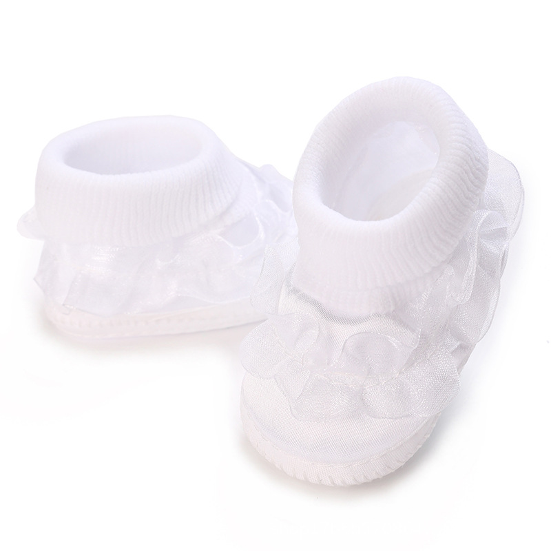 autumn new shoes non-slip wear-resistant lace princess shoes baby girl 0-1 years old baby shoes
