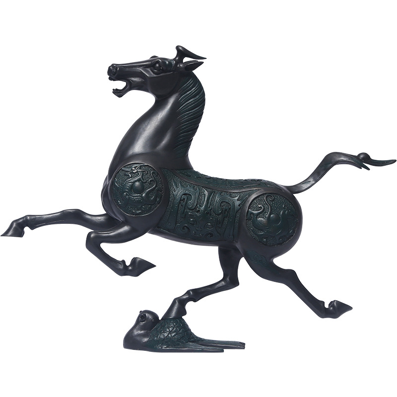 纯铜马摆件仿古马踏飞燕家居装饰品客厅办公室公司开业乔迁礼品