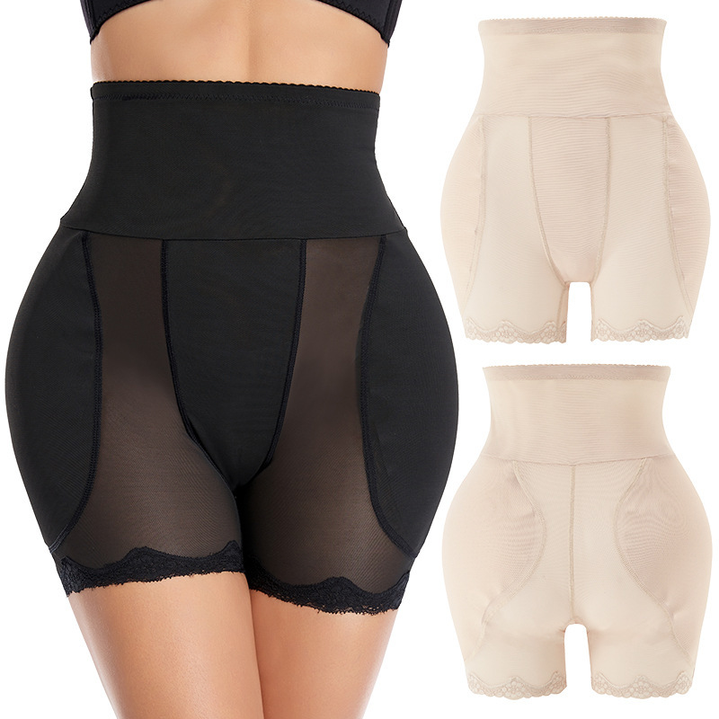 Women's High Waisted Tuck Pants Corset Waist Butt-Lift Underwear Sponge Mat Fake Butt Hip-Lifting Crotch Pants Body