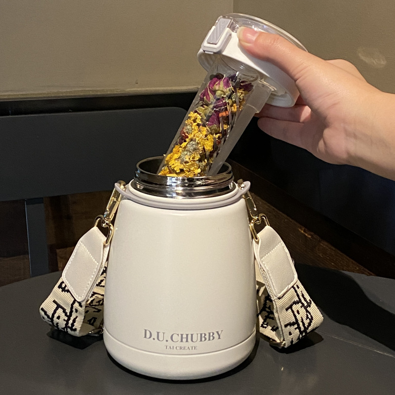 焖烧杯网红大肚保温杯女大容量水杯高颜值杯子带吸管水壶1000ml