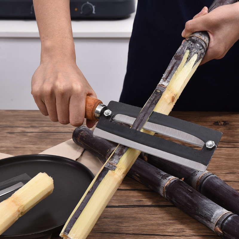 削甘蔗刀菠萝神器商用专用切甘蔗刨皮刀不锈钢刮皮削皮器厂家现货