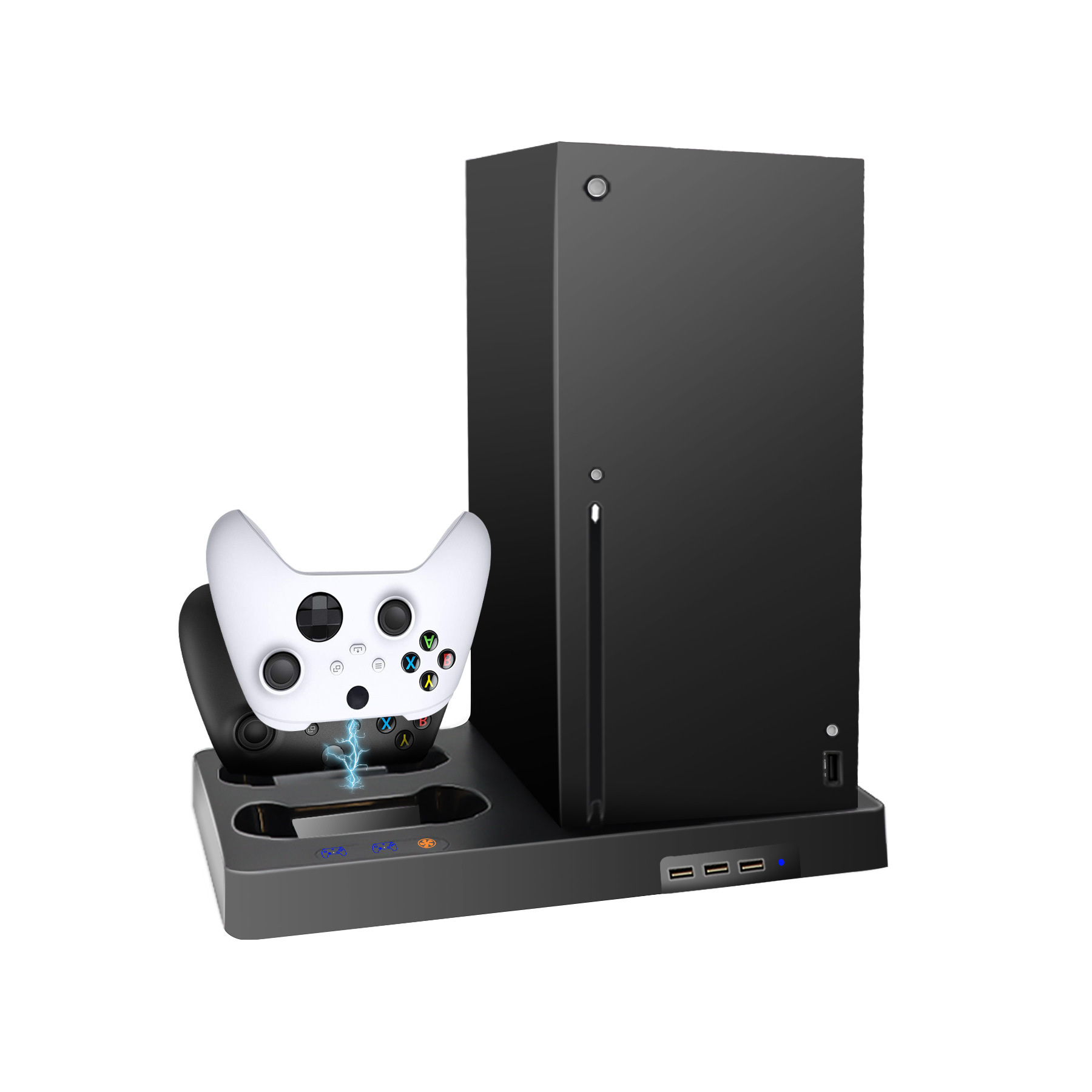 xboxseries x底座风扇 手柄双充 电池 xbox底座风扇磁吸充电座充