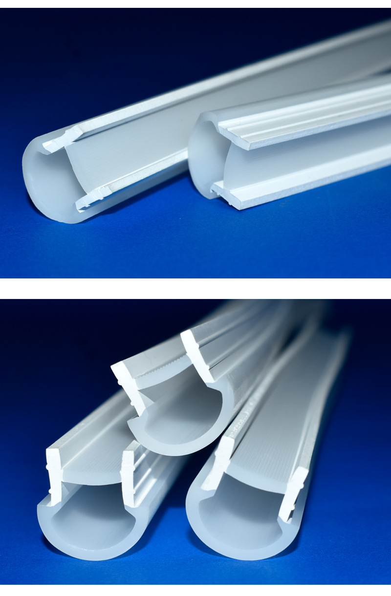 led硅胶灯条套管硅胶导光条弧形硅胶软管led线条灯硅胶灯罩底开口