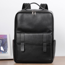 大容量男士背包真皮双肩包15.6寸电脑背包休闲时尚多功能旅行包