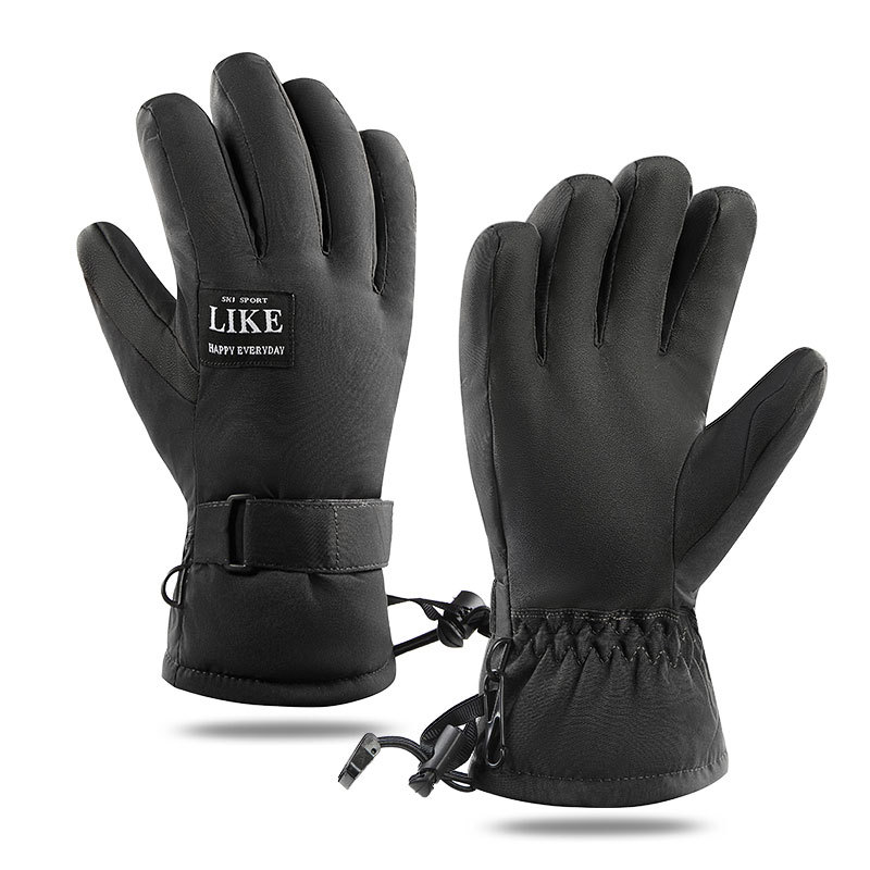 Ski Gloves Men's and Women's 199 Outdoor Riding Windproof Waterproof Fleece Lined Thickened Warm Touch Screen Cycling Winter Gloves
