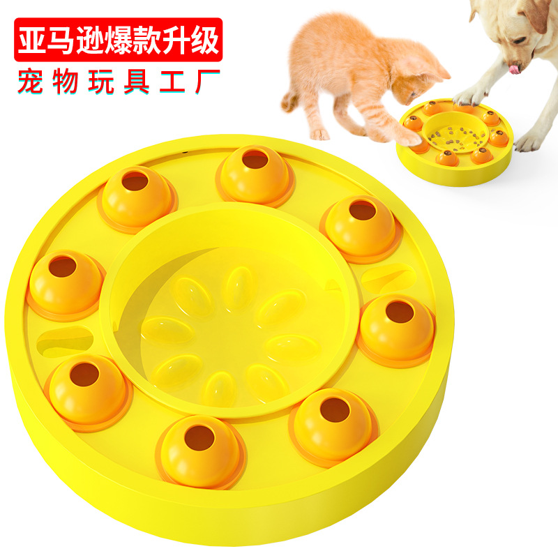 Pet Supplies Factory Wholesale Company New Hot Amazon Rotating Food Leakage Slow Food Cat Bowl Puzzle Cat Toy