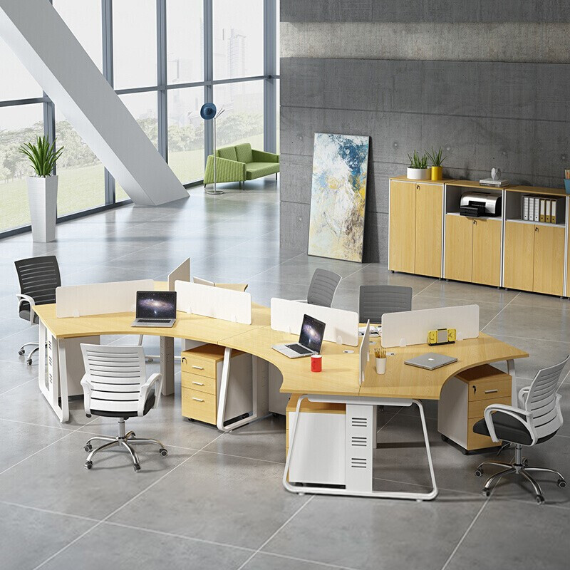 厂家直供简约时尚职员办公桌组合现代员工办公桌椅批发工作位
