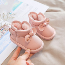 女宝宝鞋子秋冬季婴幼儿学步鞋女童短靴子儿童雪地靴加绒加厚棉鞋