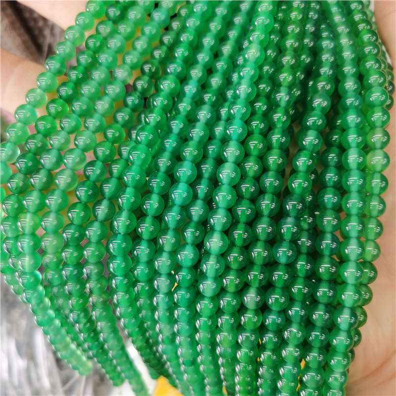 天然绿玛瑙散珠圆珠子半成品diy配件手链项链-阿里巴巴