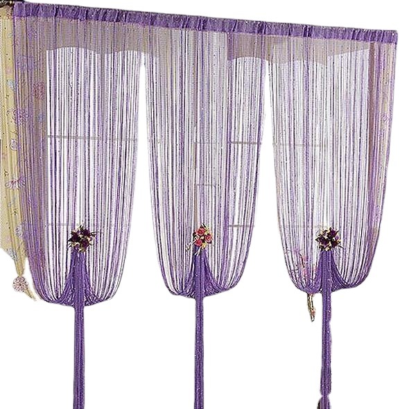 Encrypted Silver Silk String Curtain Bedroom Mosquito-Proof Curtain Curtain Summer Living Room Soft Partition Curtain Tassel Wedding Celebration Decoration Curtain