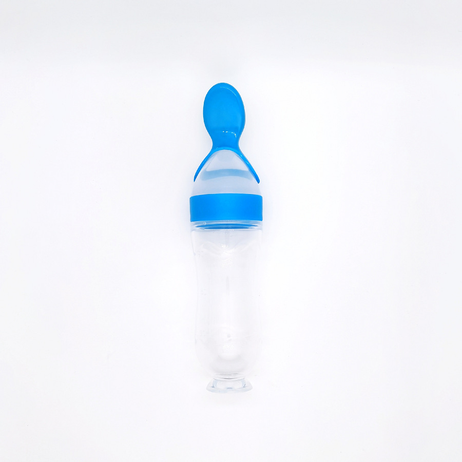 Factory Direct Sales Baby Food Supplement Feeding Bottle Rice Paste Bottle Squeeze Spoon Baby's Feeding Spoon Suction Cup Rice Cereal Feeding Feeding Bottle