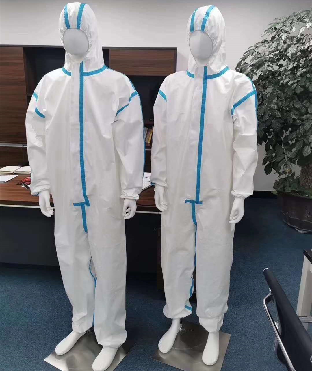 一次性连体防护服带封胶条防尘隔离服独立装隔离衣手术衣产地发货