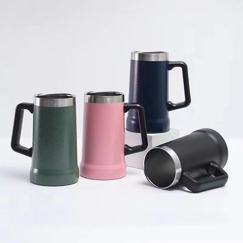 European and American New Beer Steins 304 Stainless Steel Thermos Cup with Bottle Opener Brazil Large Capacity Office Water Cup