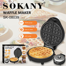 出口SOKANY08039华夫机旋钮可调温吐司面包三明治机WAFFLE MAKER