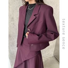 尚逸2022秋季新款高级感气质西服上衣短款百搭西装外套女MNC1028