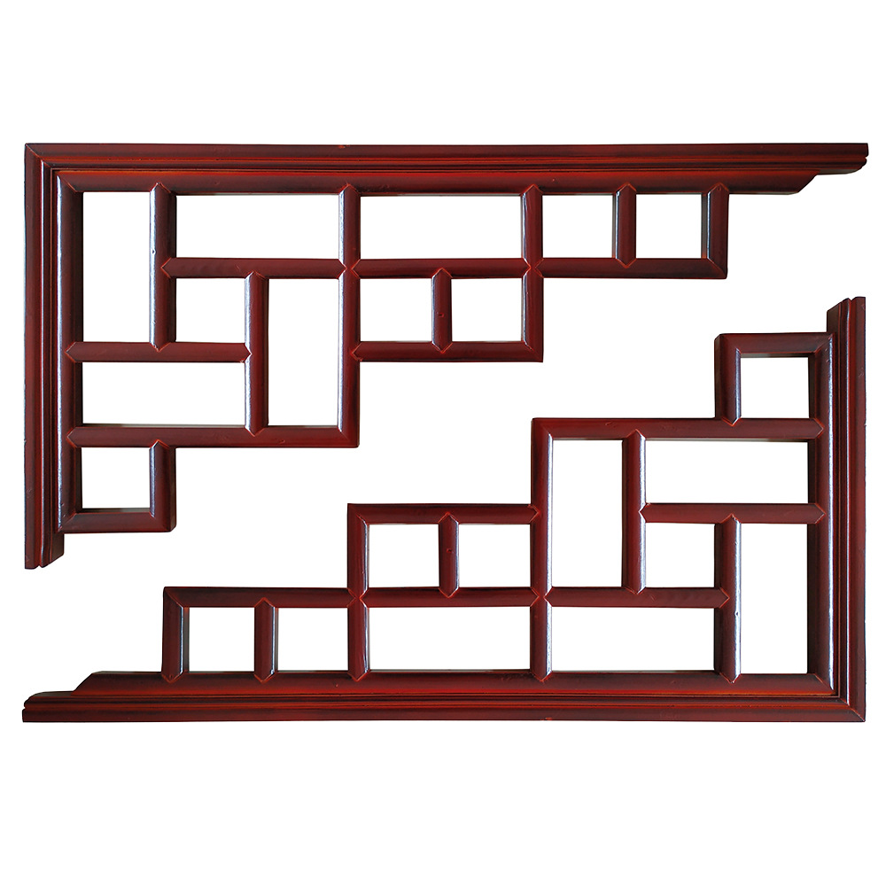 东阳木雕吊顶角中式装修实木仿古雕花线条镂空花格欧式角花梁托