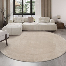 圆形北欧简约现代地毯客厅沙发茶几毯纯色素色衣帽间卧室床边垫髑