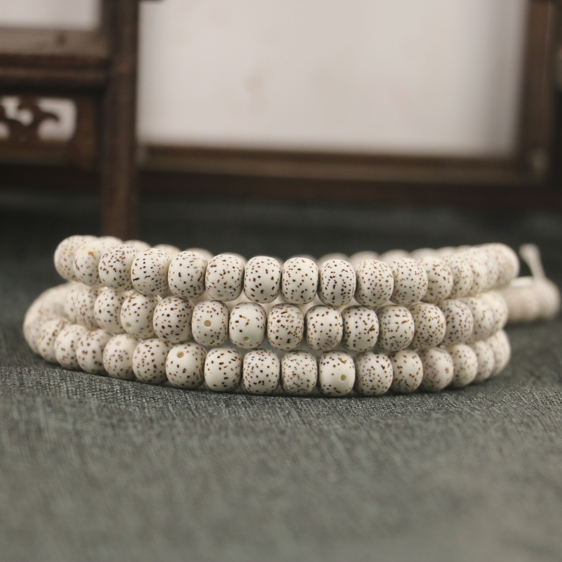 天然海南顺白星月桶珠佛珠手串手链项链素珠114颗星月-阿里巴巴