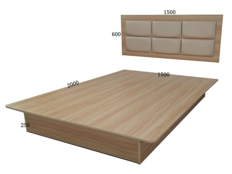 快捷酒店宾馆家具板式床架床头柜床箱床靠公寓出租房全套标间单间