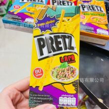 批发泰国进口格力高百力滋PRETZ泰式沙拉风味棒棒饼干手指饼25g