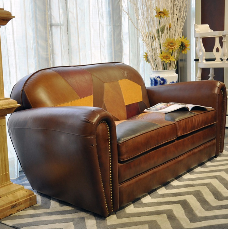 老上海做旧复古个性咖啡厅椅餐厅休闲椅酒店美式沙发复古沙发