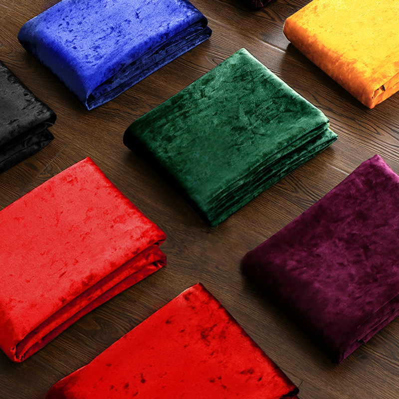 金丝绒布料面料布头清仓加厚黑红色绒布展示布窗帘地摊布摆摊桌布