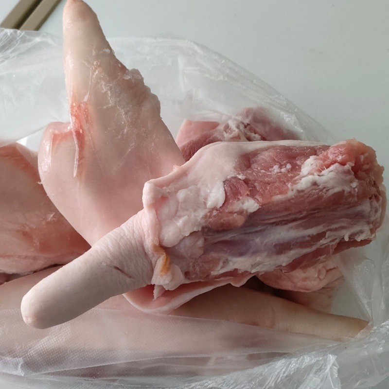 猪尾巴冷冻重4斤装新鲜带肉猪尾巴进口带大根整箱生猪尾包邮到家