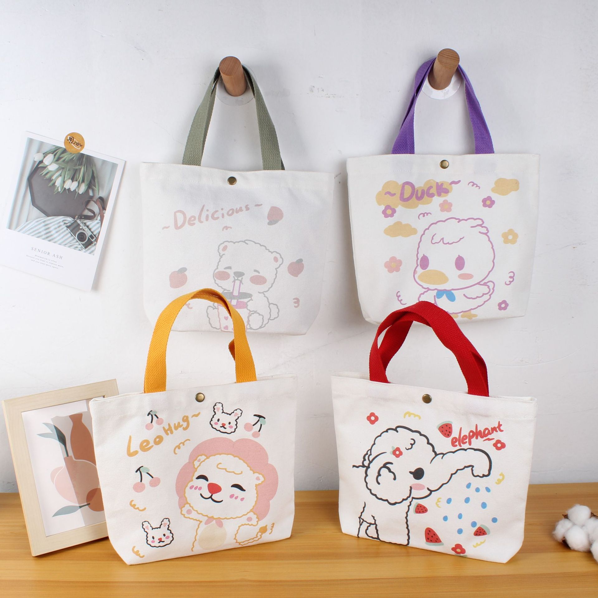 Spot Goods Canvas Bag Carry Ins Canvas Bag Printable Logo Children's Gift Handbag Wholesale