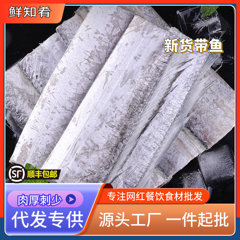 整条带鱼无冰衣带鱼段小眼带鱼中段大号新鲜现捕现切冷冻批发
