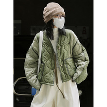 冬季新款日系街头设计感撞色棉服宽松显瘦廓型轻便休闲保暖外套女