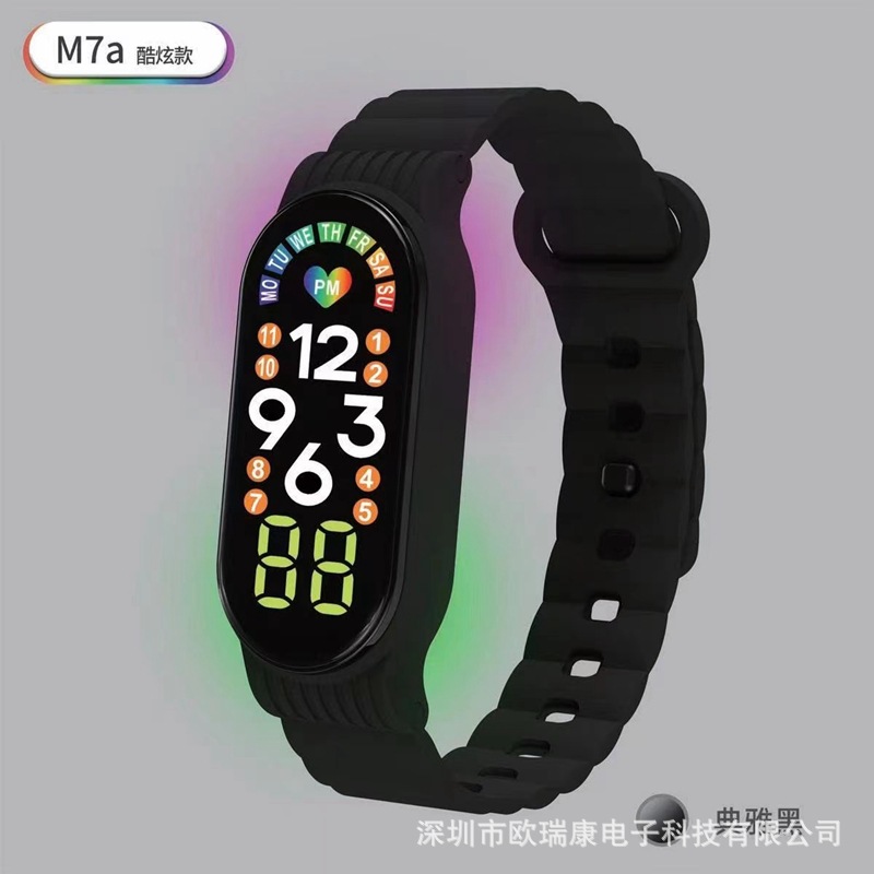 New Led Flash Electronic Watch Bracelet M7a Student Sports Ins Wind Factory Source in Stock Direct Selling