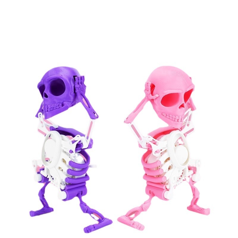 Skull Dancing Swing Clockwork 3D Printing Fun Toy Skull Toy