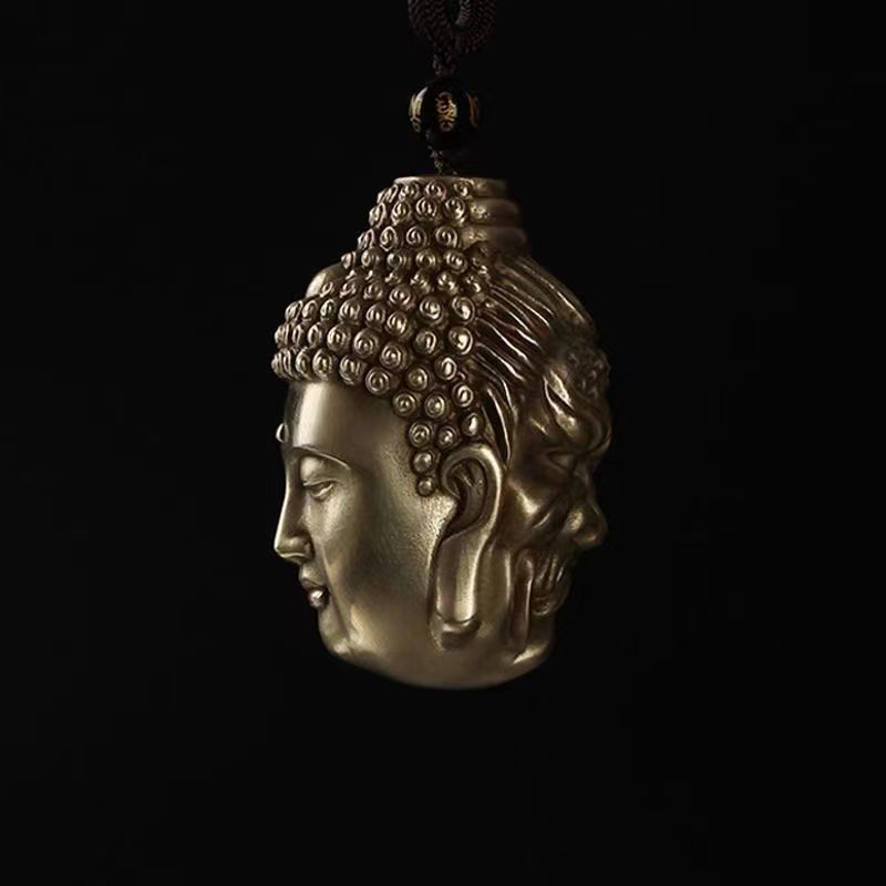 黄铜魔佛一念之间手把件随身盘玩佛头吊坠男士文玩解压高档礼品