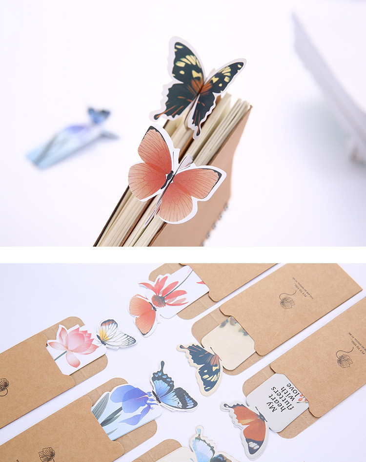 蝴蝶书签创意中国纸质古风唯美书笺小礼品学生文具奖品批发
