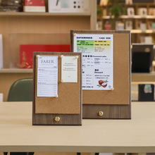 创意菜单展示牌菜单设计制作高档咖啡价目表桌面立式实木质菜单夹