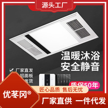 风暖浴霸集成吊顶30*60排气照明一体卫生间五合一吸顶led灯暖风机