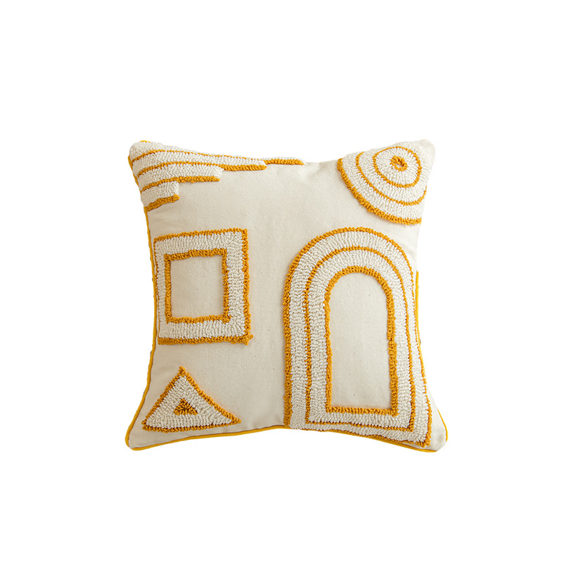 Bohemian Golden Sun Pillow Romantic Sunshine Geometric Tassel Velvet Pillow Bedroom Sofa Home Cushion