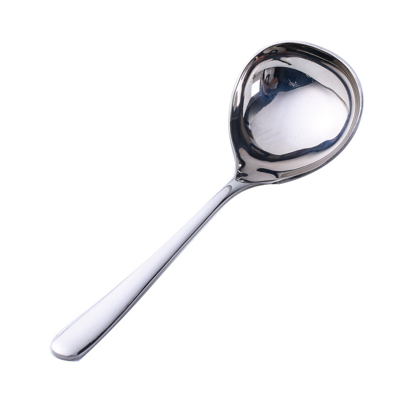 家用喝汤勺不锈钢加深加厚304勺子长柄大头圆勺火锅拉面粥勺