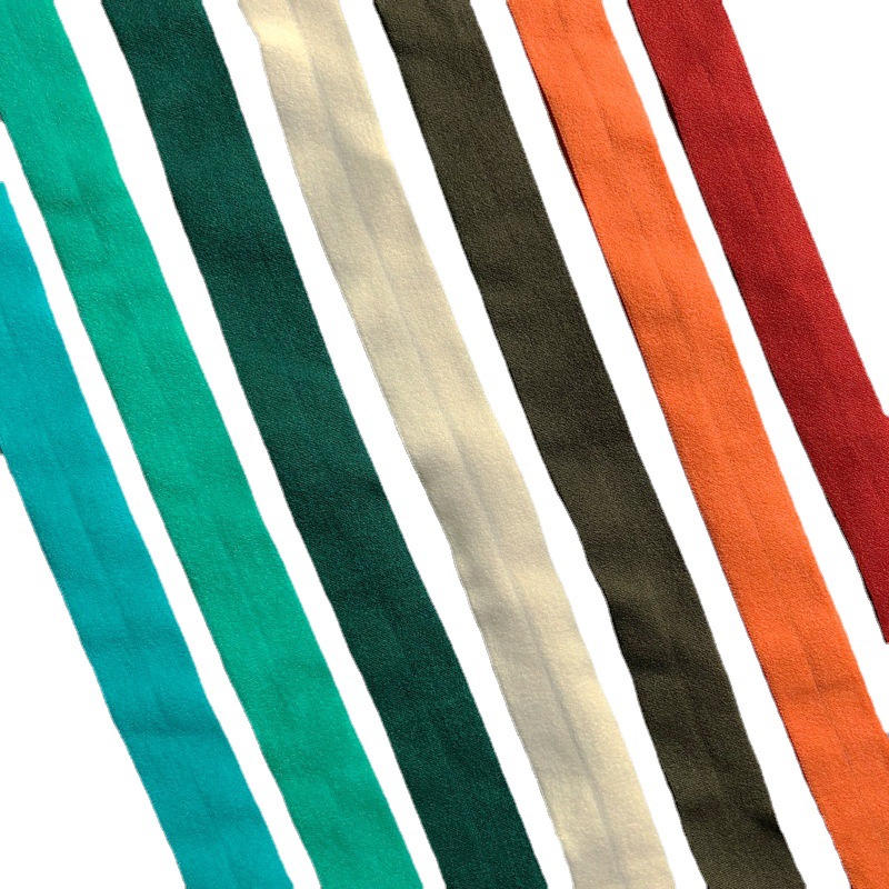 2cm彩色弹力包边带 家纺内衣松紧带对折布条羽绒服包边条服装辅料